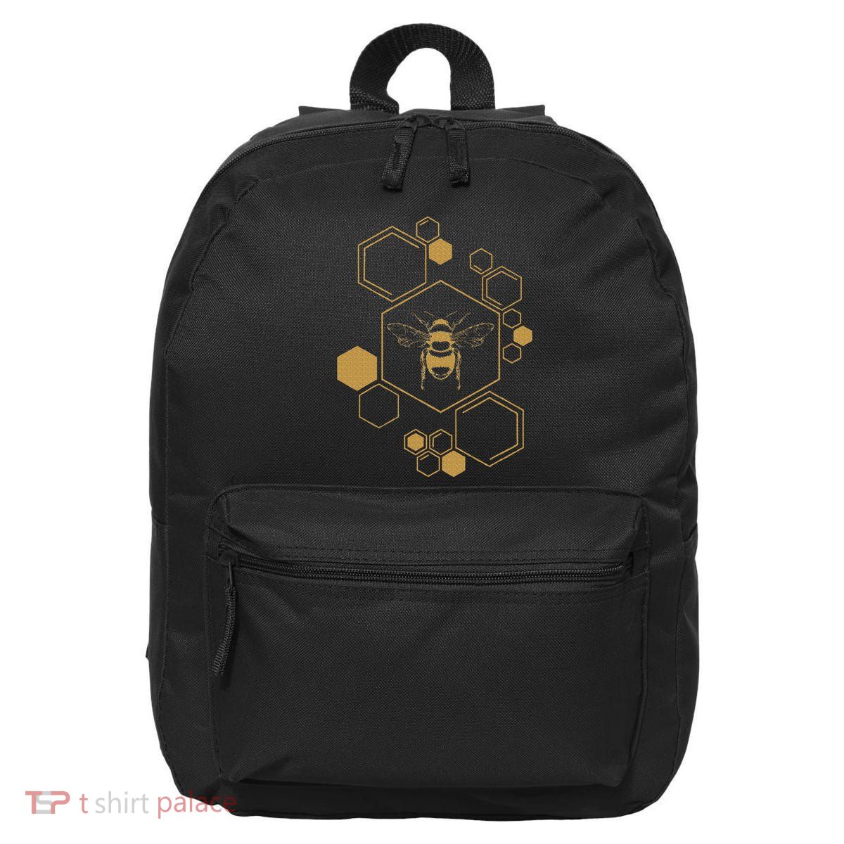 Bee Beekeeping Honeycomb Honey Beekeeper Bee 16 in Basic Backpack