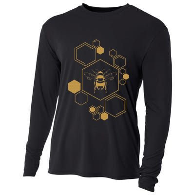 Bee Beekeeping Honeycomb Honey Beekeeper Bee Cooling Performance Long Sleeve Crew