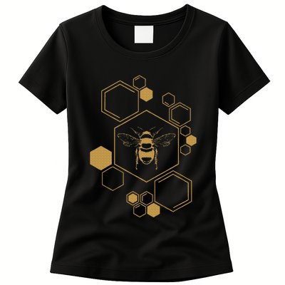 Bee Beekeeping Honeycomb Honey Beekeeper Bee Womens T-Shirt