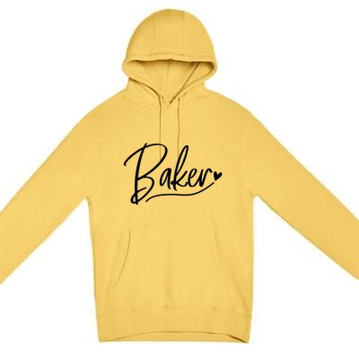 Baker Baking Heart Gift Premium Pullover Hoodie