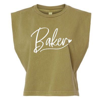 Baker Baking Heart Gift Garment-Dyed Women's Muscle Tee