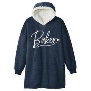 Baker Baking Heart Gift Hooded Wearable Blanket