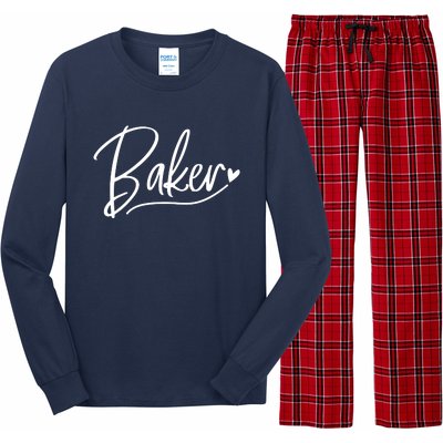 Baker Baking Heart Gift Long Sleeve Pajama Set