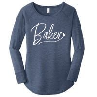 Baker Baking Heart Gift Women's Perfect Tri Tunic Long Sleeve Shirt