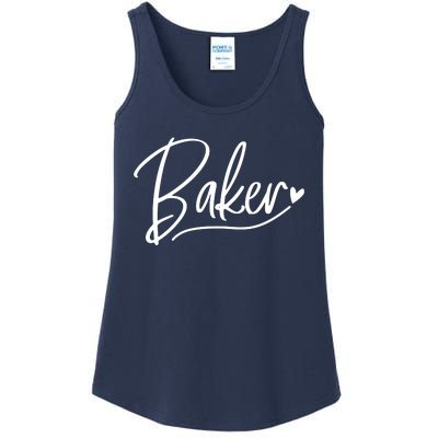 Baker Baking Heart Gift Ladies Essential Tank