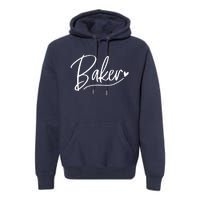 Baker Baking Heart Gift Premium Hoodie