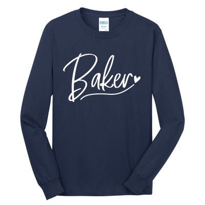 Baker Baking Heart Gift Tall Long Sleeve T-Shirt