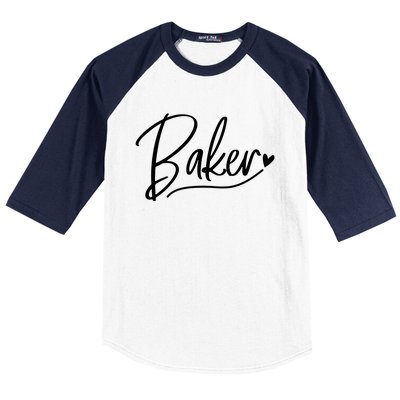 Baker Baking Heart Gift Baseball Sleeve Shirt