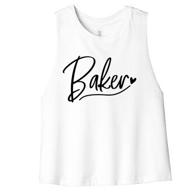 Baker Baking Heart Gift Women's Racerback Cropped Tank