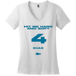 Billieeilish Brasil Hit Me Hard And Soft 4 Dias Women's V-Neck T-Shirt