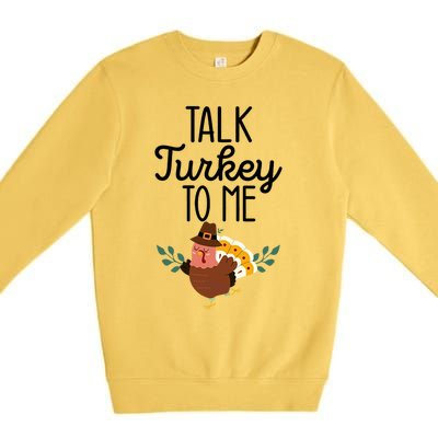 Birthday Black History Month Talk Turkey To Me Gift Premium Crewneck Sweatshirt