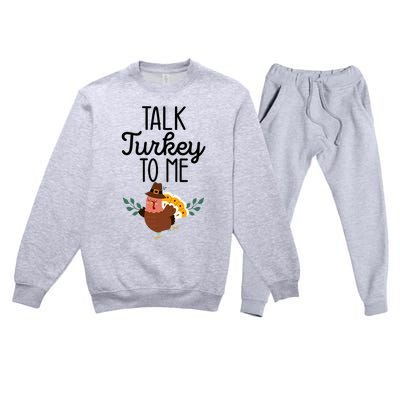 Birthday Black History Month Talk Turkey To Me Gift Premium Crewneck Sweatsuit Set