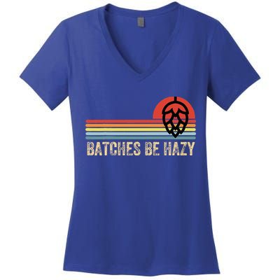Batches Be Hazy Ipa Craft Beer For Wo Vintage Women's V-Neck T-Shirt