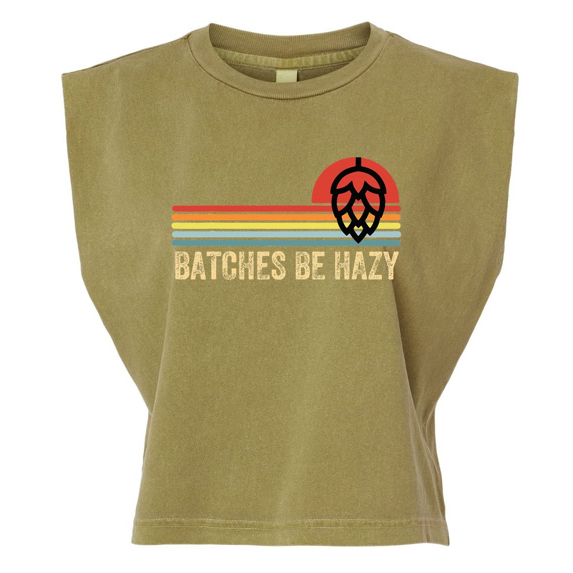 Batches Be Hazy Ipa Craft Beer For Wo Vintage Garment-Dyed Women's Muscle Tee