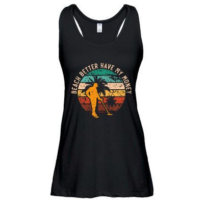 Beach Better Have My Money Beachcombing Beachcomber Ladies Essential Flowy Tank