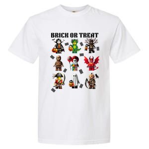 Building Bricks Halloween Brick Or Treat Garment-Dyed Heavyweight T-Shirt