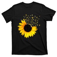 Bumble Bee. Honey Bees. Bee Lover. Sunflower. Yellow Flowers T-Shirt