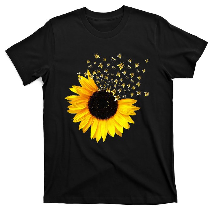 Bumble Bee. Honey Bees. Bee Lover. Sunflower. Yellow Flowers T-Shirt