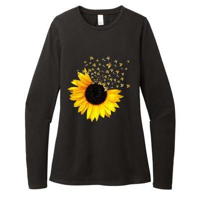 Bumble Bee. Honey Bees. Bee Lover. Sunflower. Yellow Flowers Womens CVC Long Sleeve Shirt