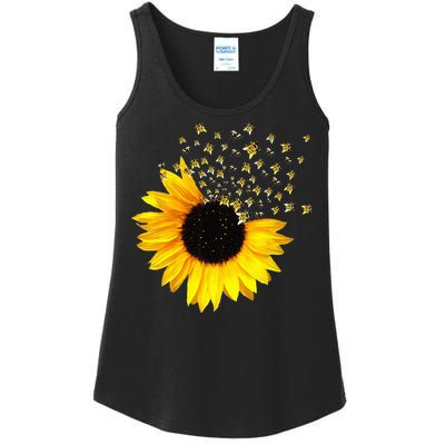 Bumble Bee. Honey Bees. Bee Lover. Sunflower. Yellow Flowers Ladies Essential Tank