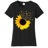 Bumble Bee. Honey Bees. Bee Lover. Sunflower. Yellow Flowers Women's T-Shirt