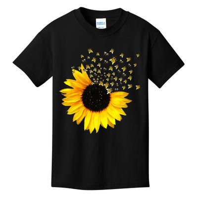 Bumble Bee. Honey Bees. Bee Lover. Sunflower. Yellow Flowers Kids T-Shirt