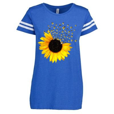 Bumble Bee. Honey Bees. Bee Lover. Sunflower. Yellow Flowers Enza Ladies Jersey Football T-Shirt