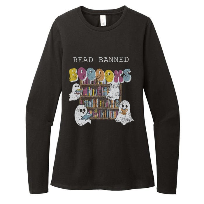 Banned Books Halloween Cute Ghosts Sweat Librarian S Fall En Womens CVC Long Sleeve Shirt