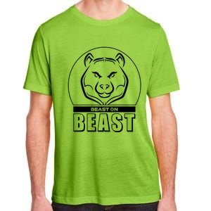 Beast Bear Head Gym Fitness Training Workout Bodybuilding Funny Gift Adult ChromaSoft Performance T-Shirt