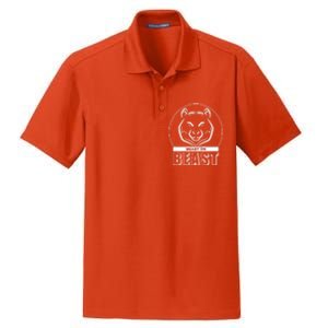 Beast Bear Head Gym Fitness Training Workout Bodybuilding Funny Gift Dry Zone Grid Polo