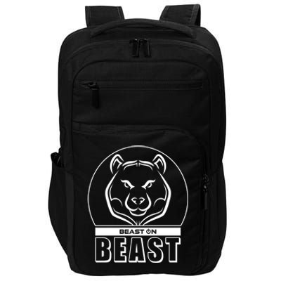 Beast Bear Head Gym Fitness Training Workout Bodybuilding Funny Gift Impact Tech Backpack