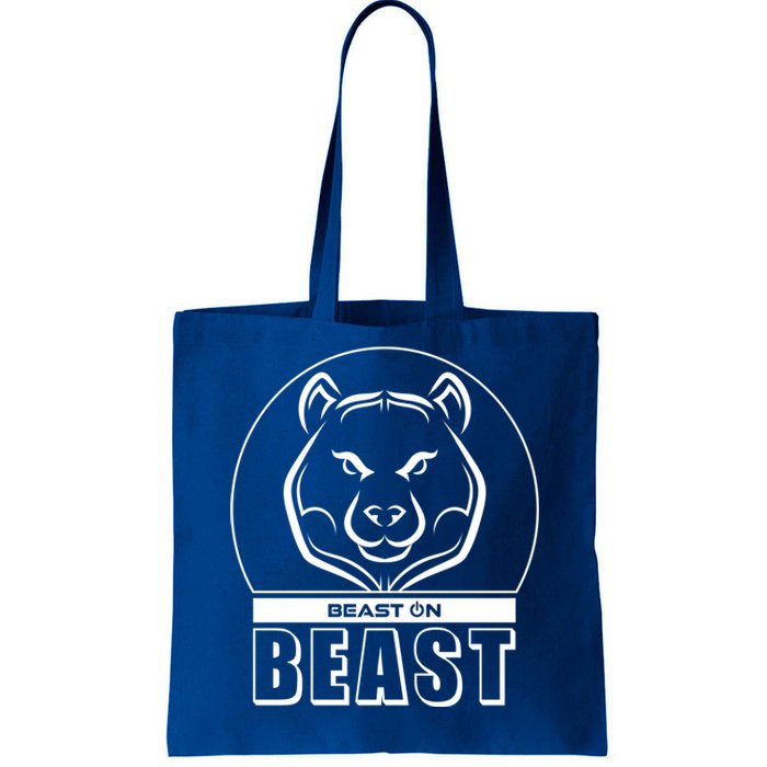 Beast Bear Head Gym Fitness Training Workout Bodybuilding Funny Gift Tote Bag