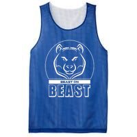 Beast Bear Head Gym Fitness Training Workout Bodybuilding Funny Gift Mesh Reversible Basketball Jersey Tank