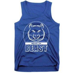 Beast Bear Head Gym Fitness Training Workout Bodybuilding Funny Gift Tank Top