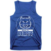 Beast Bear Head Gym Fitness Training Workout Bodybuilding Funny Gift Tank Top