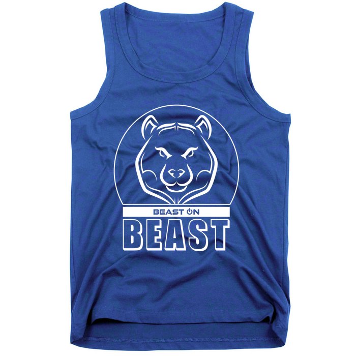 Beast Bear Head Gym Fitness Training Workout Bodybuilding Funny Gift Tank Top