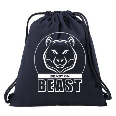 Beast Bear Head Gym Fitness Training Workout Bodybuilding Funny Gift Drawstring Bag