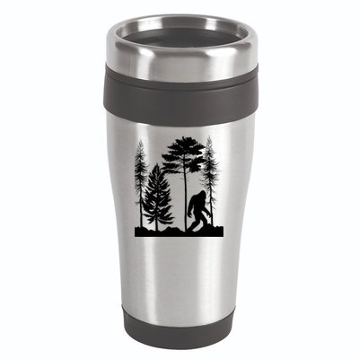 Bigfoot Bigfoot Hiding in Forest At Night Sasquatch  16oz Travel Tumbler