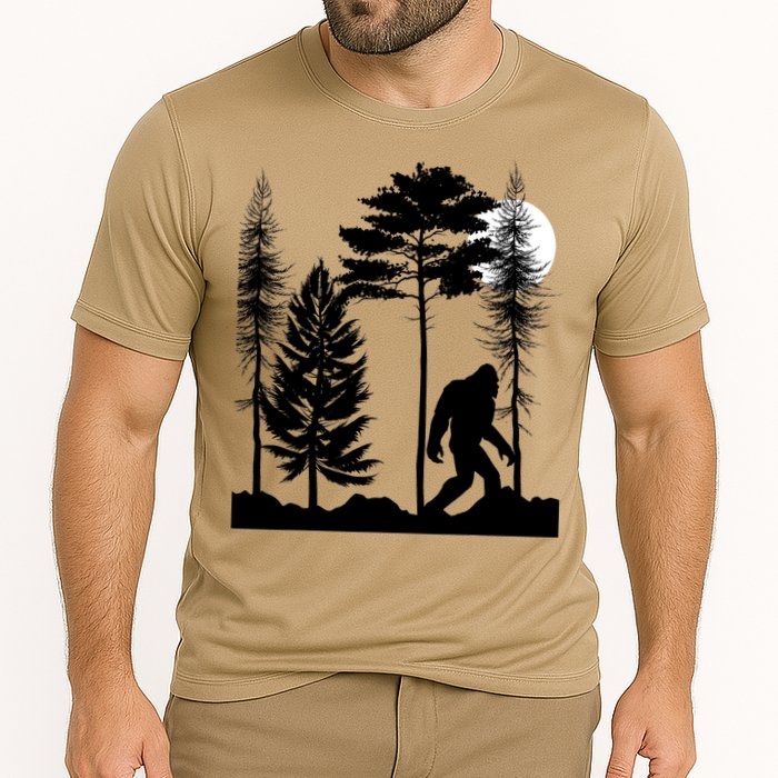 Bigfoot Bigfoot Hiding in Forest At Night Sasquatch  Cooling Performance Crew T-Shirt