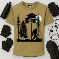 Bigfoot Bigfoot Hiding in Forest At Night Sasquatch  Cooling Performance Crew T-Shirt