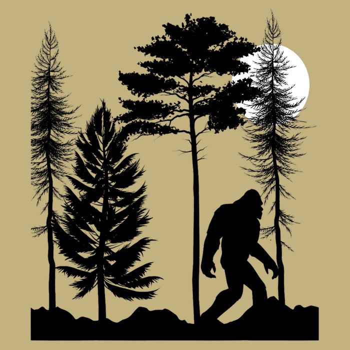 Bigfoot Bigfoot Hiding in Forest At Night Sasquatch  Cooling Performance Crew T-Shirt
