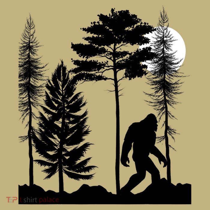 Bigfoot Bigfoot Hiding in Forest At Night Sasquatch  Magnet