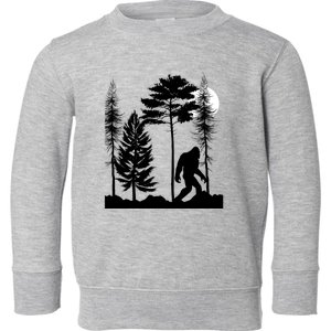 Bigfoot Bigfoot Hiding in Forest At Night Sasquatch  Toddler Sweatshirt