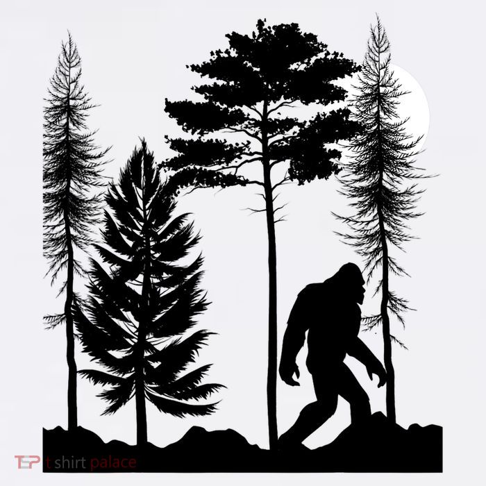 Bigfoot Bigfoot Hiding in Forest At Night Sasquatch  Cool Comfort Performance Bucket Hat
