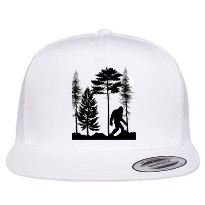 Bigfoot Bigfoot Hiding in Forest At Night Sasquatch  Flatbill Hat