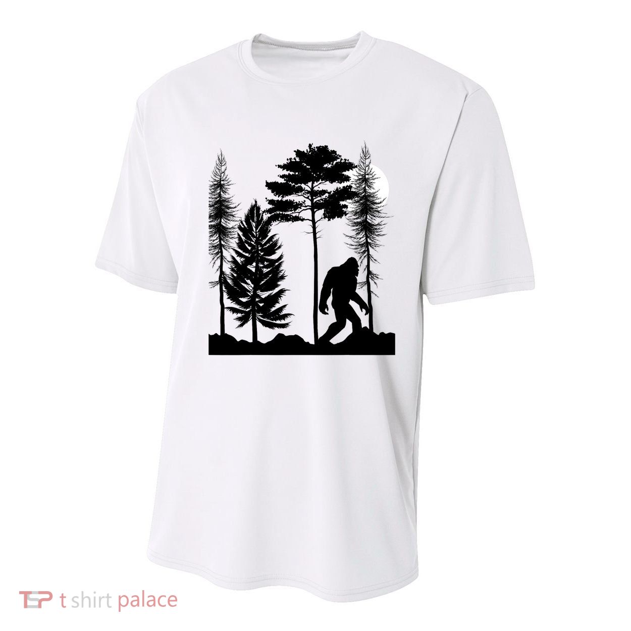 Bigfoot Bigfoot Hiding in Forest At Night Sasquatch  Youth Performance Sprint T-Shirt