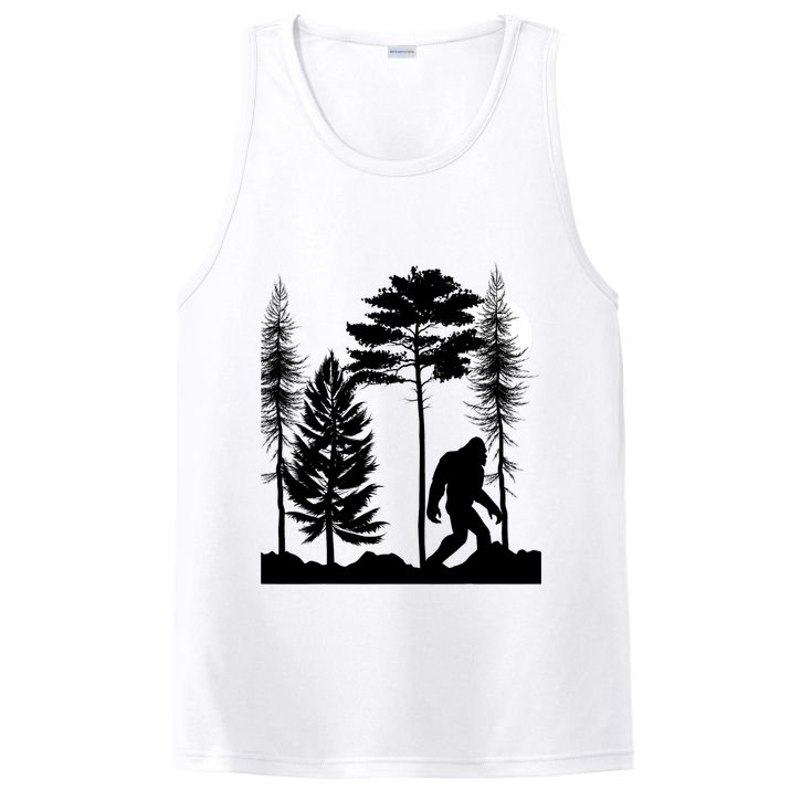 Bigfoot Bigfoot Hiding in Forest At Night Sasquatch  PosiCharge Competitor Tank