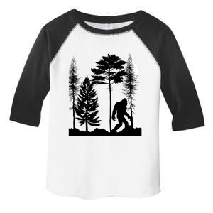 Bigfoot Bigfoot Hiding in Forest At Night Sasquatch  Toddler Fine Jersey T-Shirt