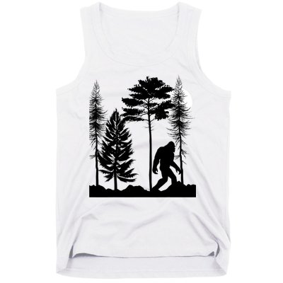 Bigfoot Bigfoot Hiding in Forest At Night Sasquatch  Tank Top