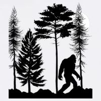 Bigfoot Bigfoot Hiding in Forest At Night Sasquatch  Short Acrylic Beanie